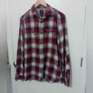 Gap x Pendleton button up red blue white plaid long sleeve western style shirt M